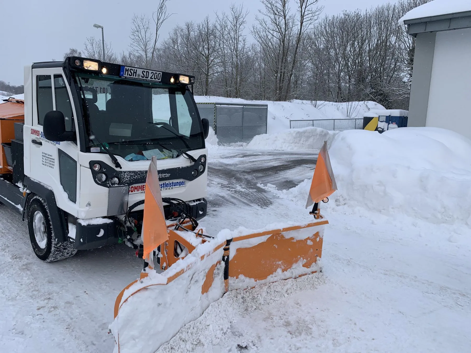 LKW und Schnee